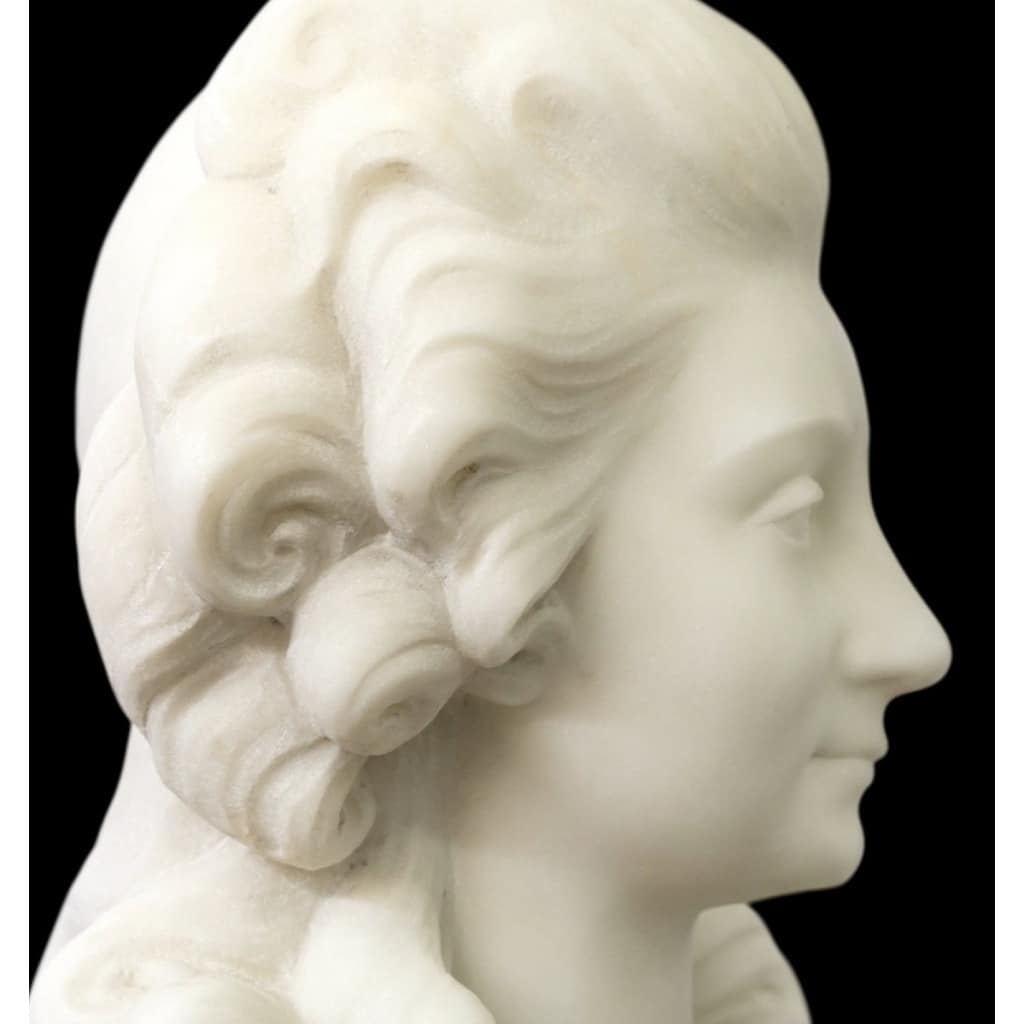 Sculpture – Buste « Madame De Pompadour » , Guglielmo Pugi (1850-1915) – Marbre | Biron 