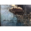 NOEL Jules Voilier en cale 1872 Huile Sur panneau Signée Datée Certificat d’Authenticité | Biron 