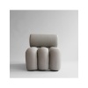 Paire de fauteuils contemporain – couleur taupe – tissu résistant au soleil – design milieu XXIème siècle. | Biron 