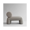 Paire de fauteuils contemporain – couleur taupe – tissu résistant au soleil – design milieu XXIème siècle. | Biron 