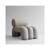 Paire de fauteuils contemporain – couleur taupe – tissu résistant au soleil – design milieu XXIème siècle. | Biron 