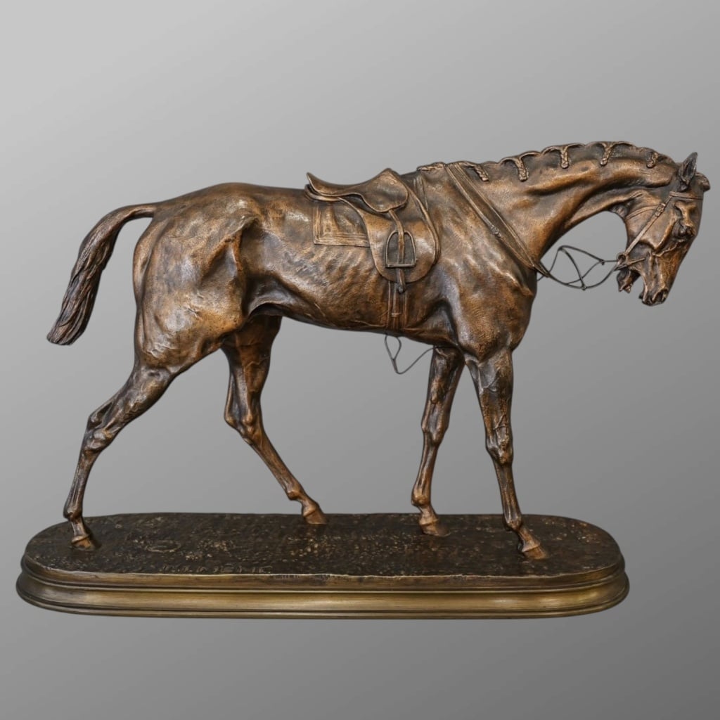 Sculpture – Cheval De Course , Pierre – Jules Mêne (1810-1879) – Bronze | Biron 