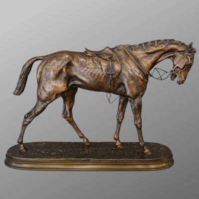 Sculpture - Cheval De Course , Pierre - Jules Mêne (1810-1879) - Bronze