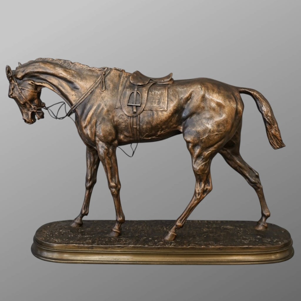 Sculpture – Cheval De Course , Pierre – Jules Mêne (1810-1879) – Bronze | Biron 