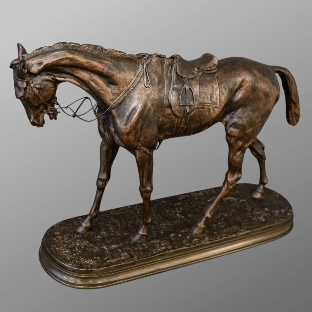 Sculpture – Cheval De Course , Pierre – Jules Mêne (1810-1879) – Bronze | Biron 