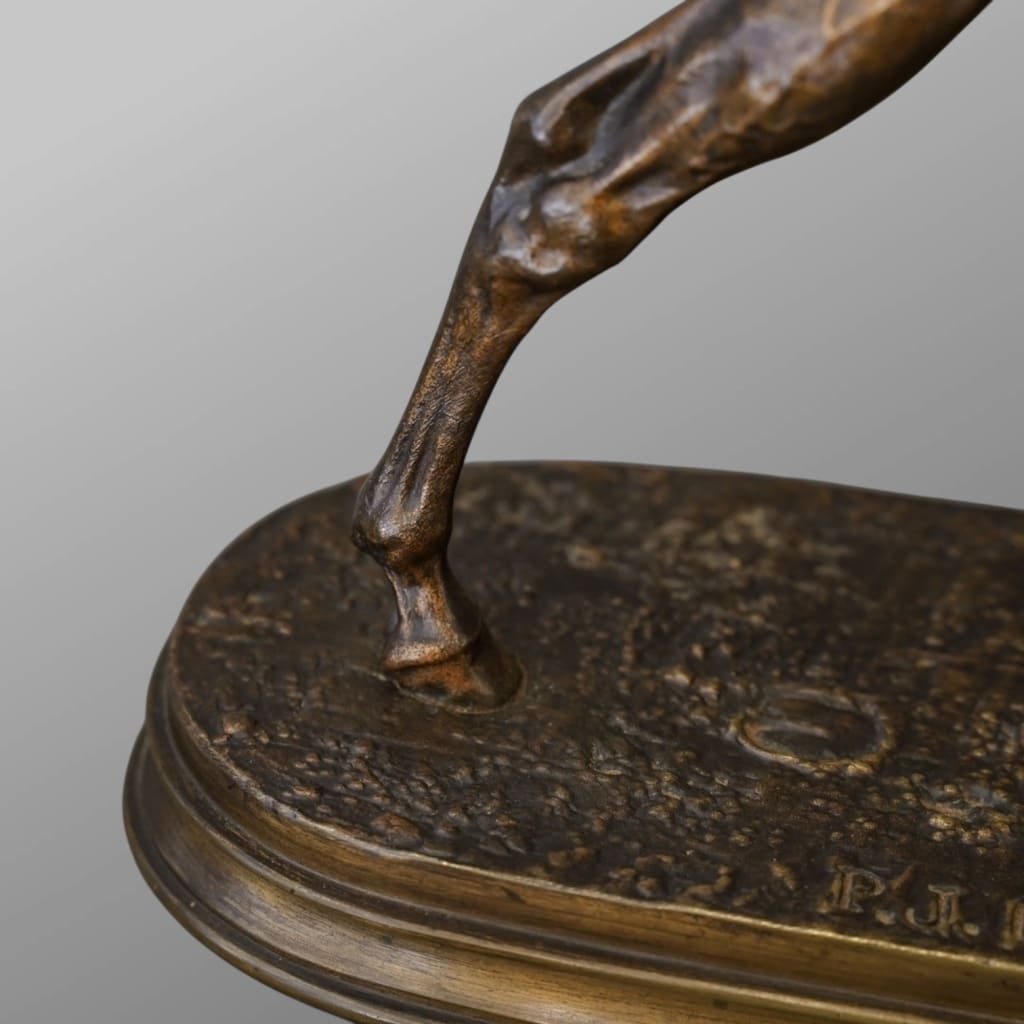 Sculpture – Cheval De Course , Pierre – Jules Mêne (1810-1879) – Bronze | Biron 
