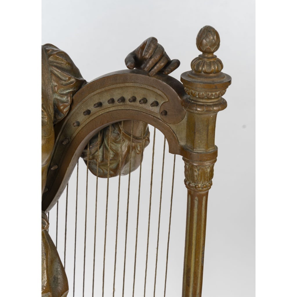 Jeune fille à la harpe – Bouret, XIXe siècle | Biron 