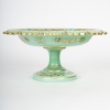 Coupe en opaline vert à décor fleuri et doré – XIXe siècle | Biron 