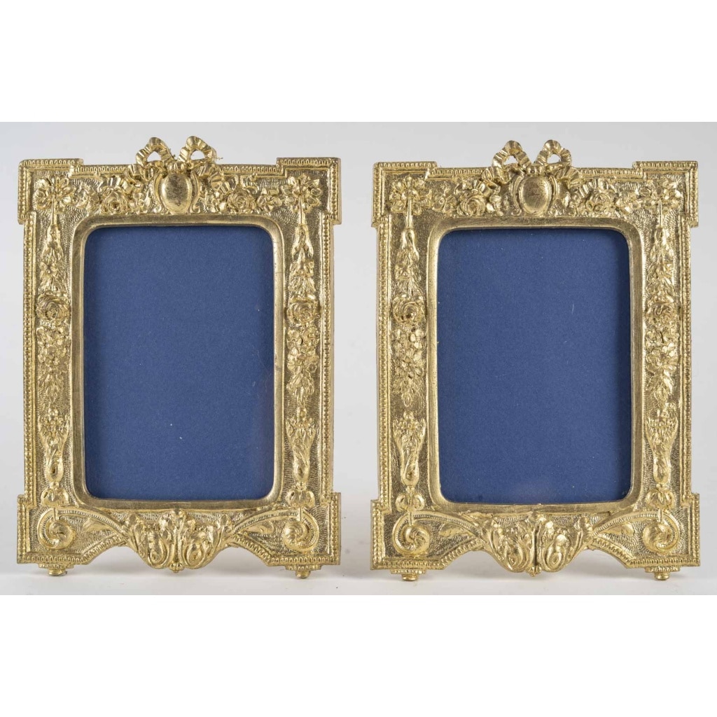 Paire de cadres en bronze doré – Napoléon III, XIXe siècle | Biron 