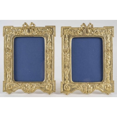 Paire de cadres en bronze doré – Napoléon III, XIXe siècle
