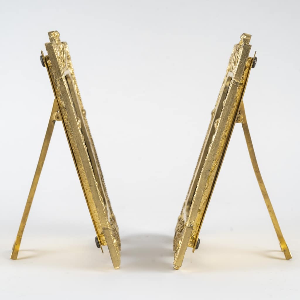 Paire de cadres en bronze doré – Napoléon III, XIXe siècle | Biron 