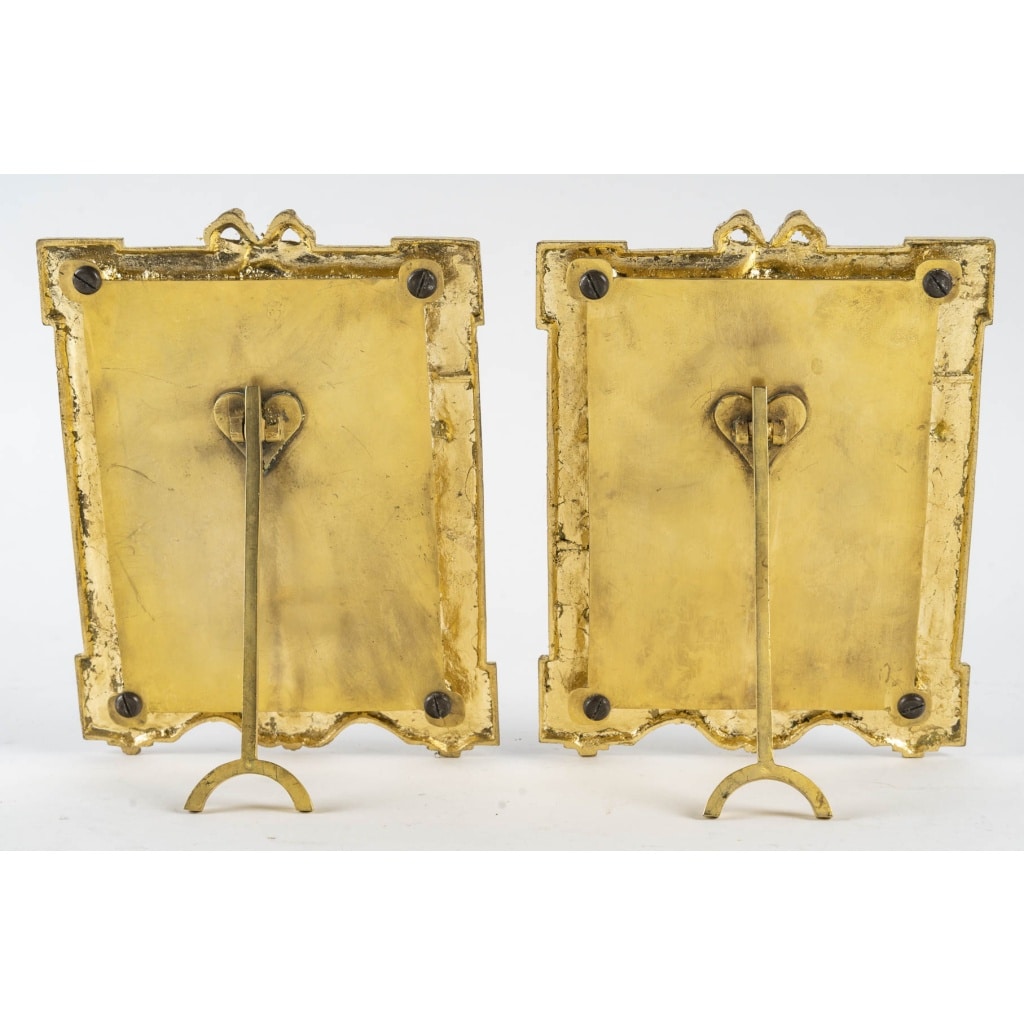 Paire de cadres en bronze doré – Napoléon III, XIXe siècle | Biron 