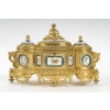 Un important coffret à bijoux en bronze doré et porcelaine, fin XIXè siècle | Biron 
