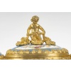 Un important coffret à bijoux en bronze doré et porcelaine, fin XIXè siècle | Biron 