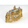 Un important coffret à bijoux en bronze doré et porcelaine, fin XIXè siècle | Biron 