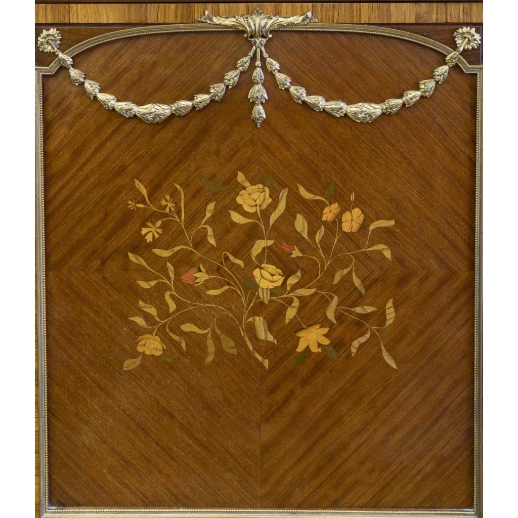 Meuble à hauteur d’appui marqueté | Biron 