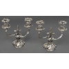 DEBAIN Paire de bouts de table en argent massif, Louis XV époque XIXe | Biron 