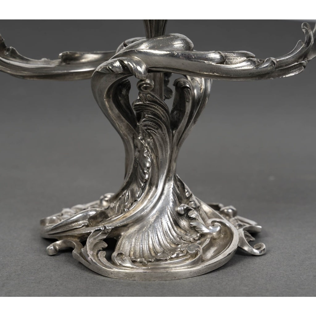 DEBAIN Paire de bouts de table en argent massif, Louis XV époque XIXe | Biron 
