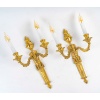 Paire d’Appliques en Bronze Ciselé à Deux Bras de Lumières de style Louis XVI vers 1850 | Biron 