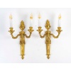 Paire d’Appliques en Bronze Ciselé à Deux Bras de Lumières de style Louis XVI vers 1850 | Biron 