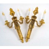 Paire d’Appliques en Bronze Ciselé à Deux Bras de Lumières de style Louis XVI vers 1850 | Biron 