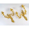 Paire d’appliques à deux lumières d’époque Louis XV en bronze ciselé et doré, vers 1750 | Biron 