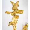 Paire d’appliques à deux lumières d’époque Louis XV en bronze ciselé et doré, vers 1750 | Biron 