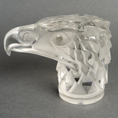Mascotte Automobile "Tête d'Aigle" verre blanc de René LALIQUE