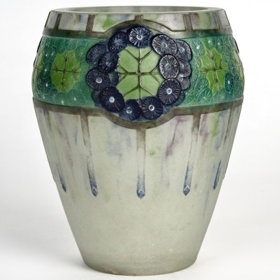 1923 Gabriel Argy Rousseau - Vase Ombelles Pâte de Verre