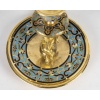 Élégant bougeoir à main à décors en émail cloisonné en bronze doré finement travaillé, période Napoléon III, orné de décors en émail cloisonné. | Biron 