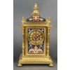 Une garniture de cheminée en bronze doré et émail cloisonné, XIXè siècle | Biron 