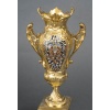 Une garniture de cheminée en bronze doré et émail cloisonné, XIXè siècle | Biron 