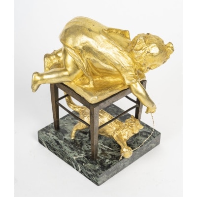 Une sculpture en bronze doré, LOUIS OURY