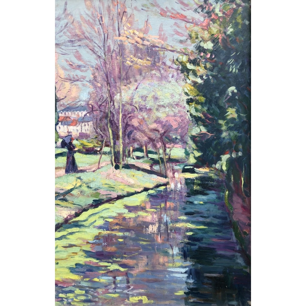 ALLUAUD Eugène Parc Victor Thuillat à Limoges Ecole Française 20è Siècle Huile sur toile Signée ​​​​​​​Certificat d’authenticité | Biron 