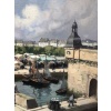 BARNOIN Henri tableau 20ème siècle Bretagne Concarneau Le marché Peinture huile sur toile signée Certificat d’authenticité | Biron 
