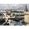 BARNOIN Henri tableau 20ème siècle Bretagne Concarneau Le marché Peinture huile sur toile signée Certificat d’authenticité | Biron 