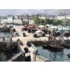 BARNOIN Henri tableau 20ème siècle Bretagne Concarneau Le marché Peinture huile sur toile signée Certificat d’authenticité | Biron 