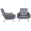 1960 Gilbert Steiner, paire de fauteuils, Steiner Edition, France, | Biron 