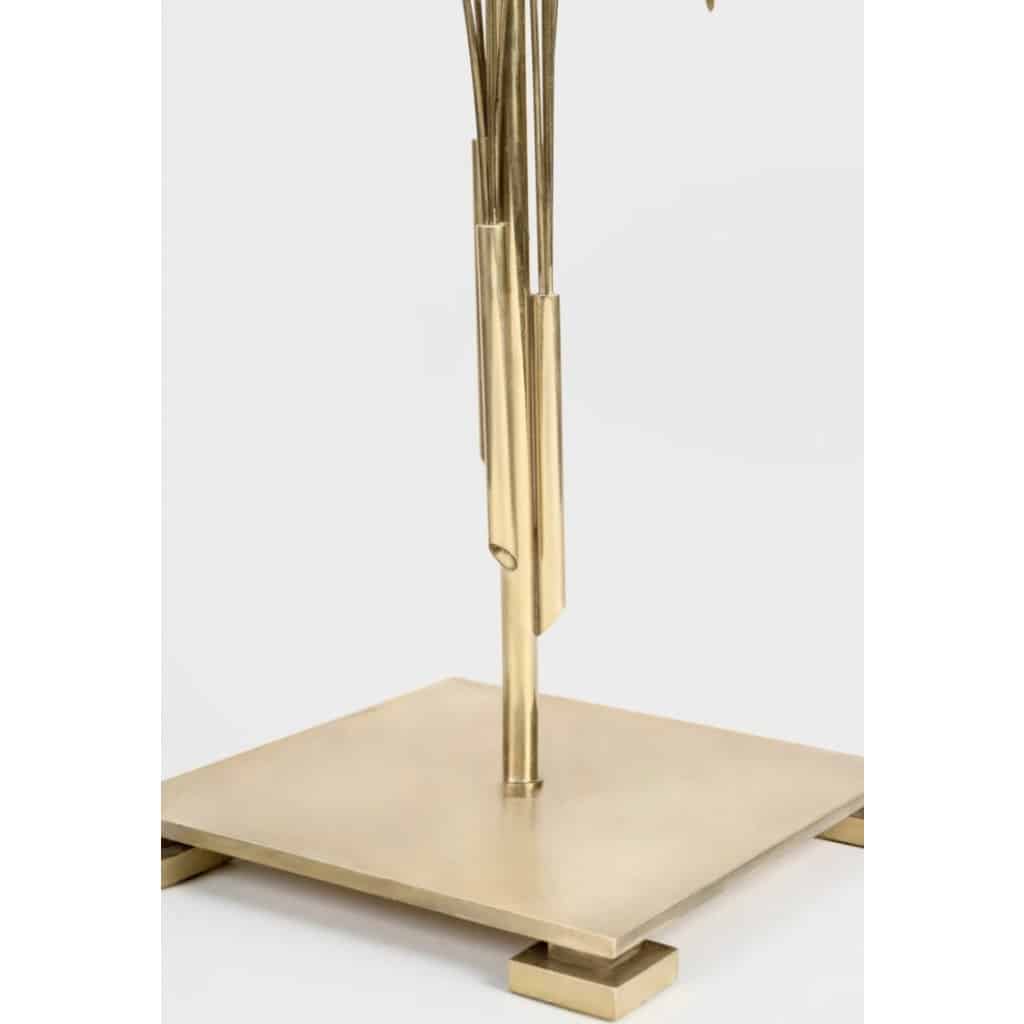 1960 Paire de Lampes Feuillage de la Maison Charles bronze et laiton doré | Biron 