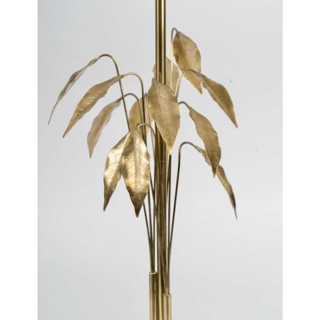 1960 Paire de Lampes Feuillage de la Maison Charles bronze et laiton doré | Biron 