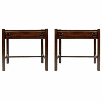 1970 Paire de tables de chevet par Jacques Hauville pour Roche Bobois