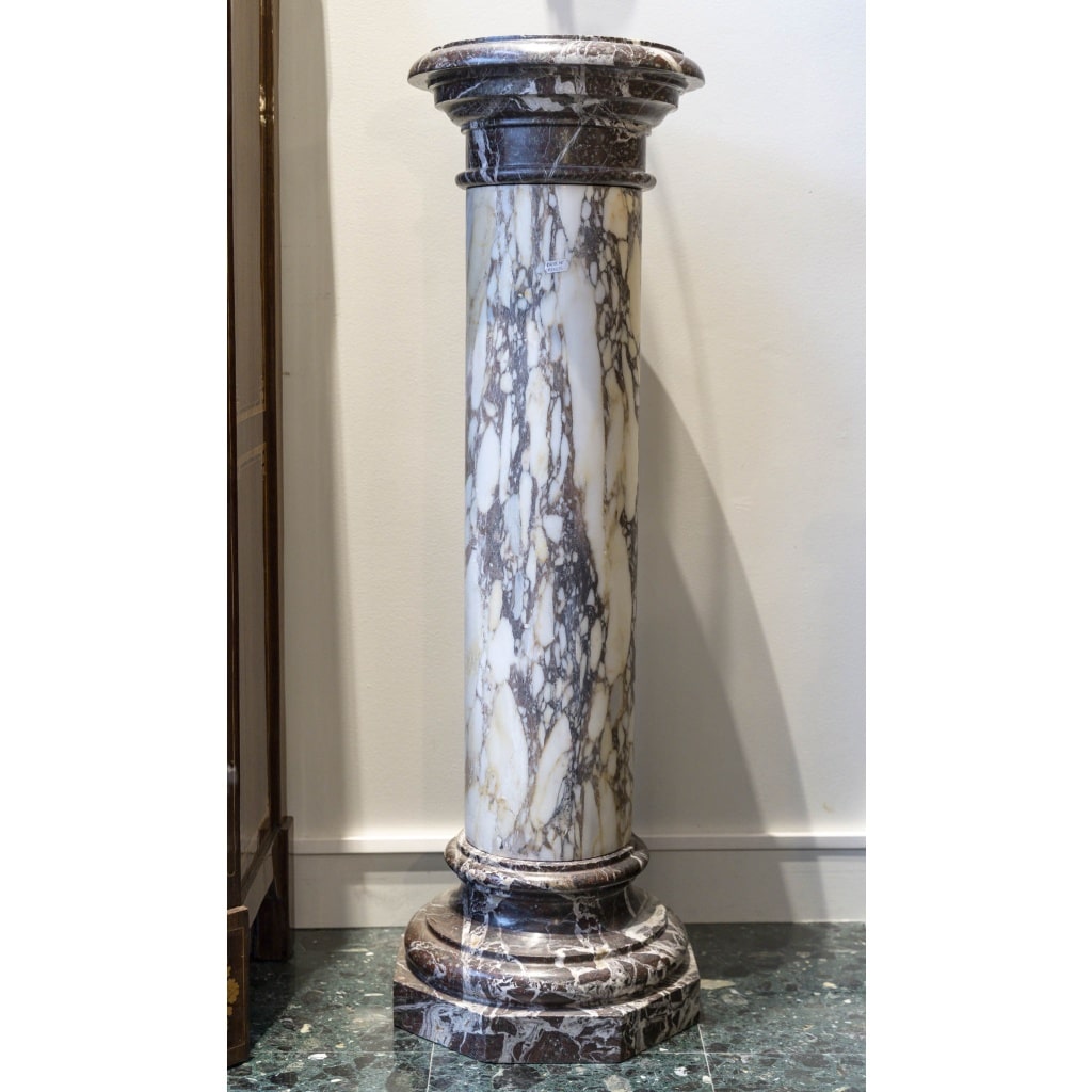 Colonne En Marbre à Plateau Tournant D’époque 19ème. | Biron 