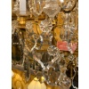 Signé Baccarat Lustre de style Louis XV en bronze doré et décor de crystal taillé vers 1880-1890 | Biron 