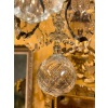 Signé Baccarat Lustre de style Louis XV en bronze doré et décor de crystal taillé vers 1880-1890 | Biron 