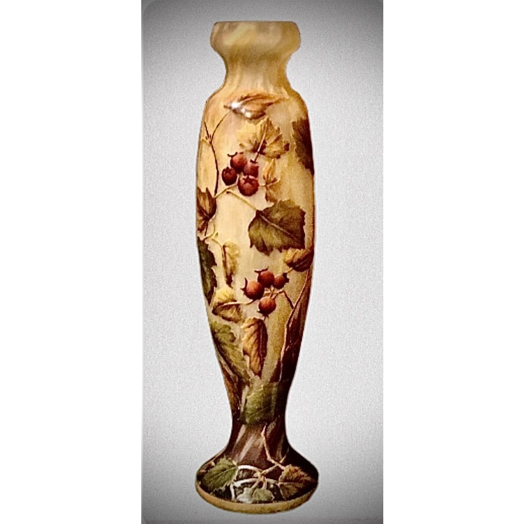 DAUM NANCY VASE A DÉCOR DE POMME D’API | Biron 
