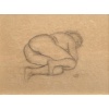 MAILLOL Aristide Nu allongé Fusain sur papier signé certificat d’authenticité | Biron 