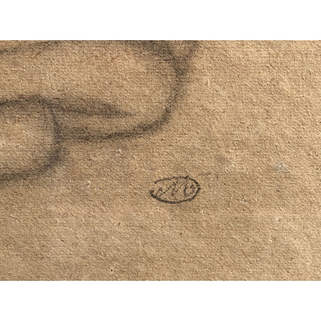 MAILLOL Aristide Nu allongé Fusain sur papier signé certificat d’authenticité | Biron 