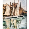 OTHON FRIESZ Emile Les voiles au port de Toulon en 1929 Huile toile signée datée Certificat | Biron 