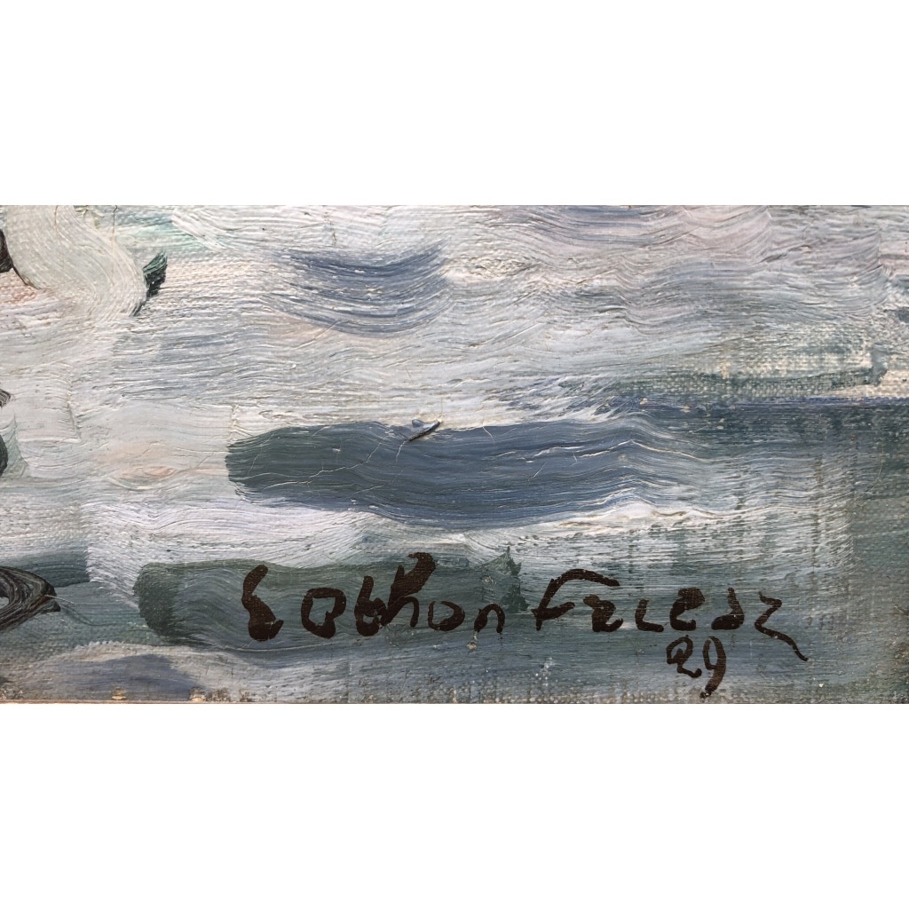 OTHON FRIESZ Emile Les voiles au port de Toulon en 1929 Huile toile signée datée Certificat | Biron 
