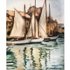 OTHON FRIESZ Emile Les voiles au port de Toulon en 1929 Huile toile signée datée Certificat | Biron 